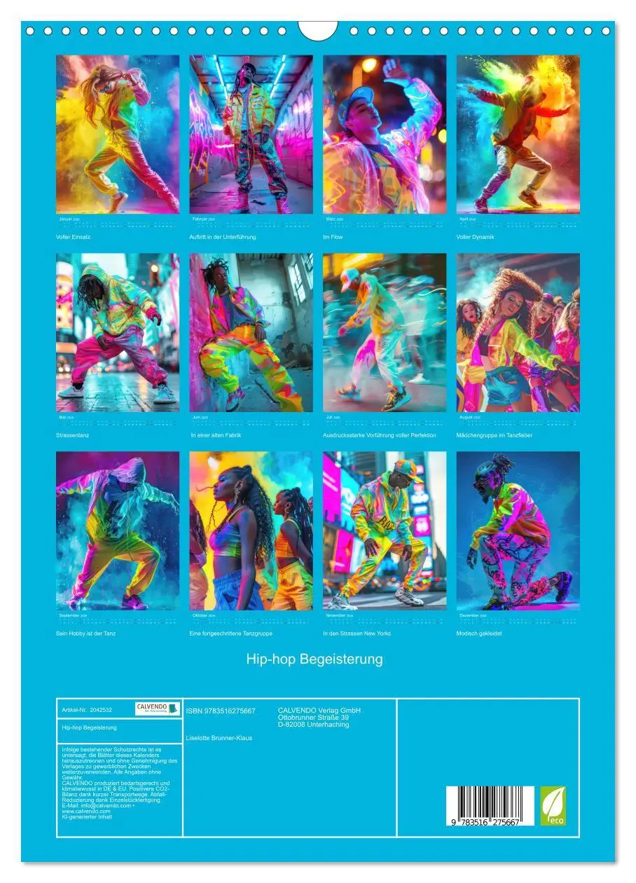 Bild: 9783516275667 | Hip-hop Begeisterung (Wandkalender 2026 DIN A3 hoch), CALVENDO...