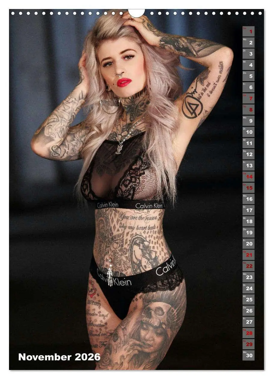 Bild: 9783516345667 | Beauty Tattoo Girls 2026 (Wandkalender 2026 DIN A3 hoch), CALVENDO...