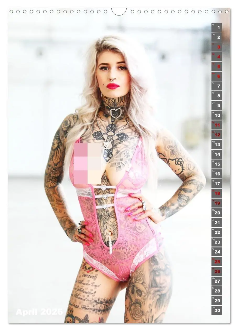 Bild: 9783516345667 | Beauty Tattoo Girls 2026 (Wandkalender 2026 DIN A3 hoch), CALVENDO...