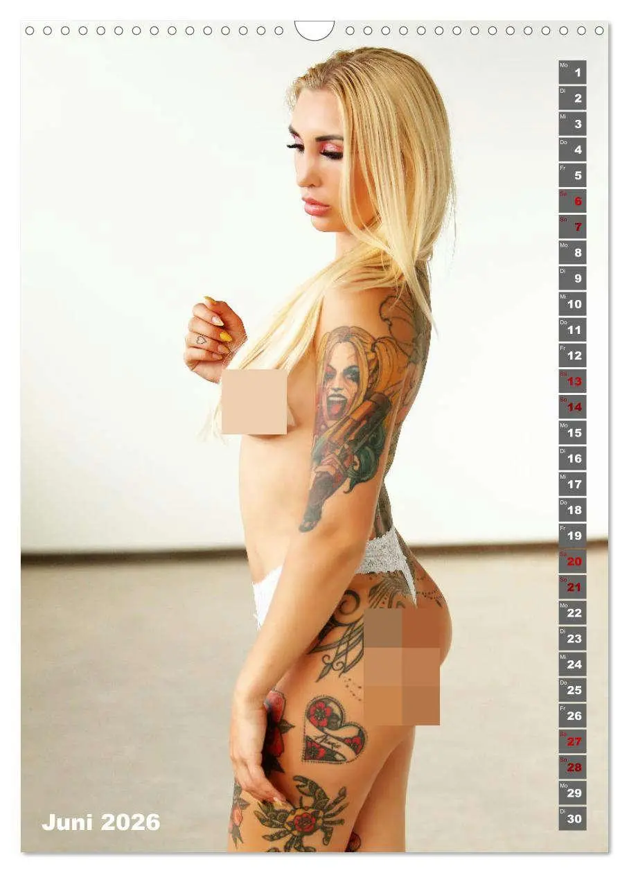 Bild: 9783516345667 | Beauty Tattoo Girls 2026 (Wandkalender 2026 DIN A3 hoch), CALVENDO...
