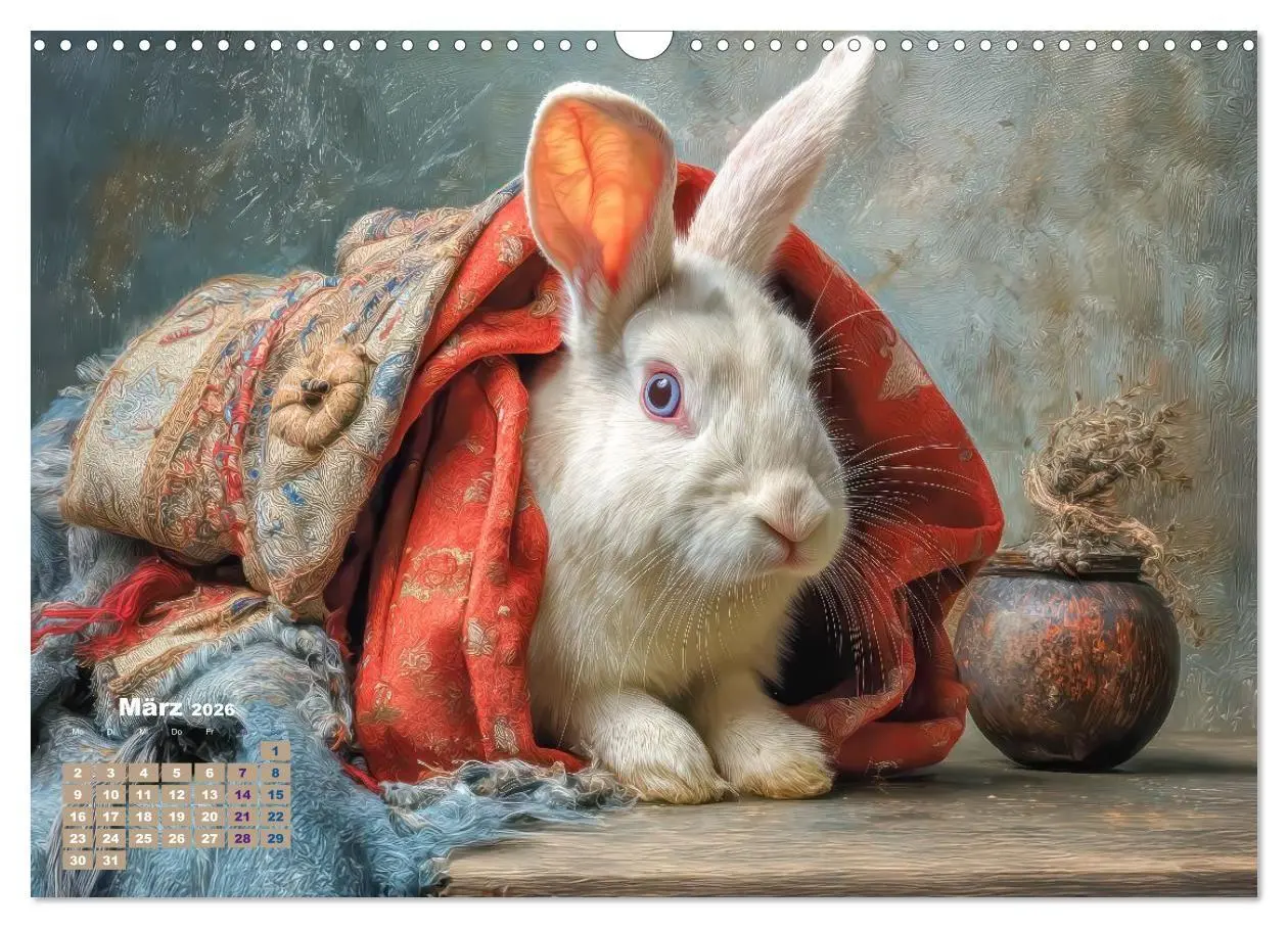 Bild: 9783516725667 | Kaninchenportraits - Szenen voller Charme (Wandkalender 2026 DIN A3...