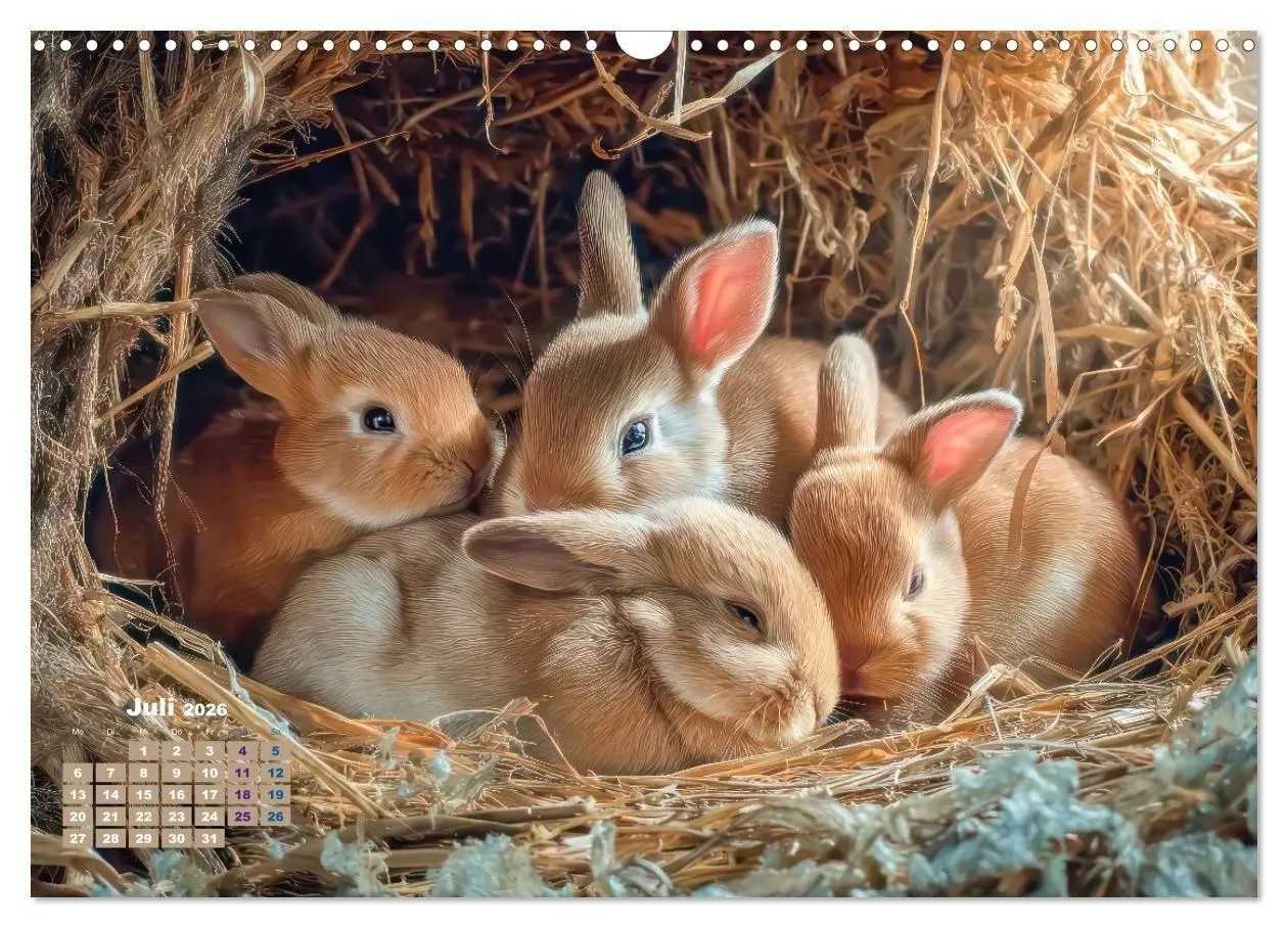 Bild: 9783516725667 | Kaninchenportraits - Szenen voller Charme (Wandkalender 2026 DIN A3...