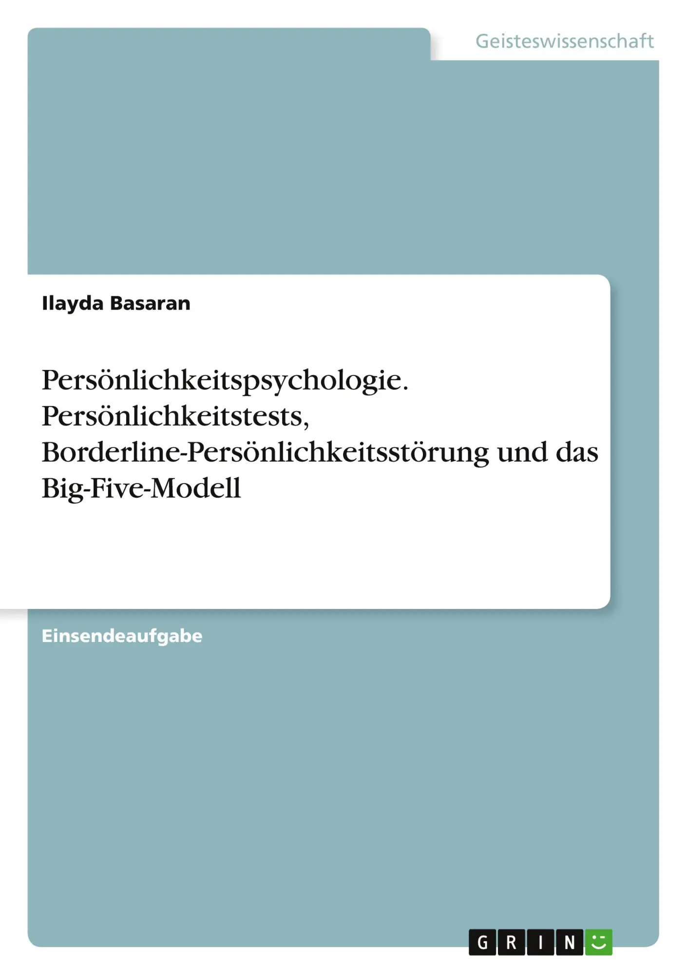 Cover: 9783346505767 | Persönlichkeitspsychologie. Persönlichkeitstests,...