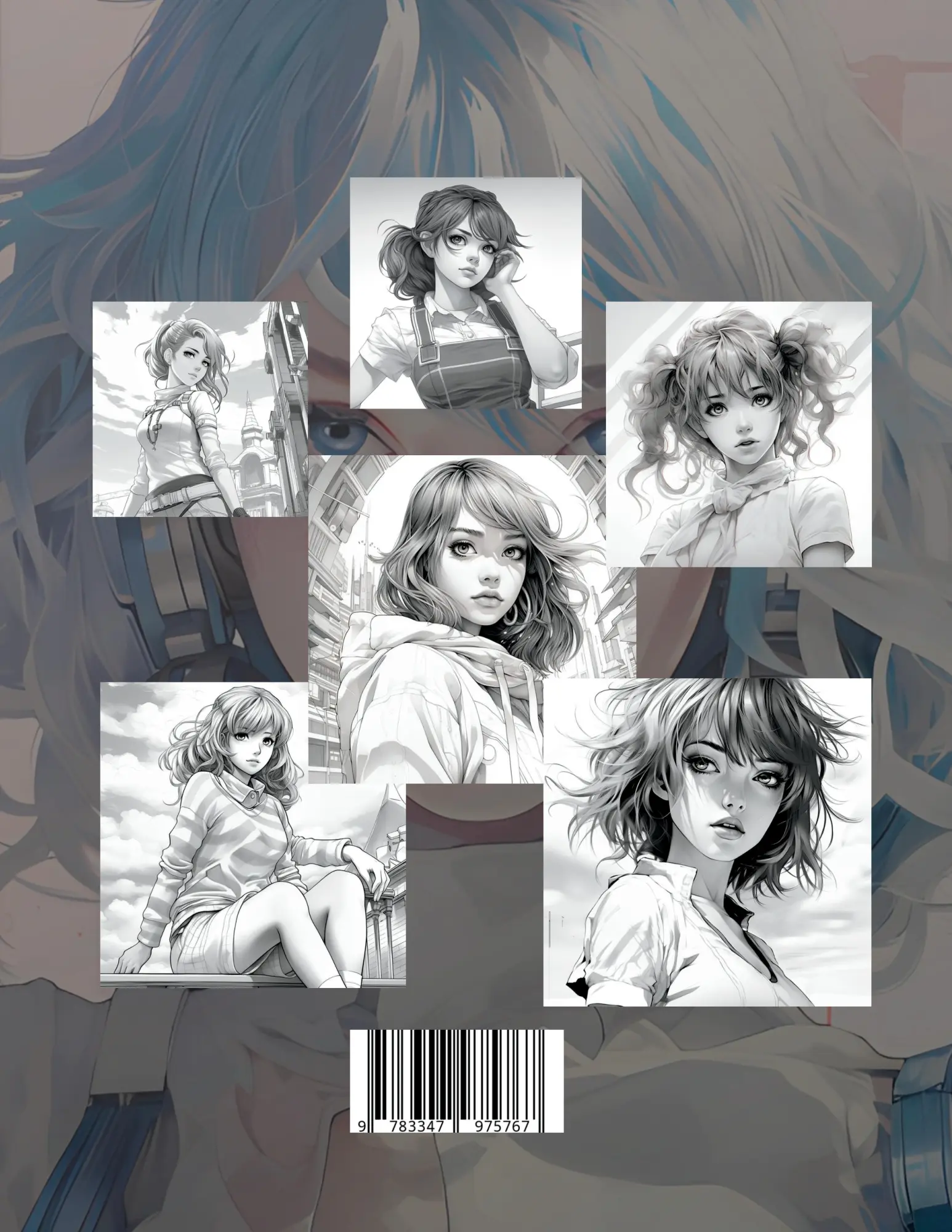 Rückseite: 9783347975767 | 3D Manga Malbuch für Mädchen | Lucy´s Manga Malbücher | Taschenbuch