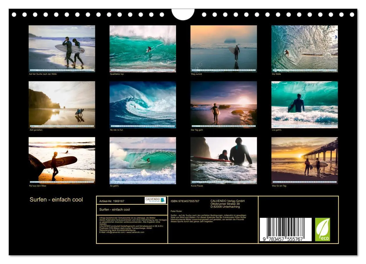 Bild: 9783457555767 | Surfen - einfach cool (Wandkalender 2026 DIN A4 quer), CALVENDO...