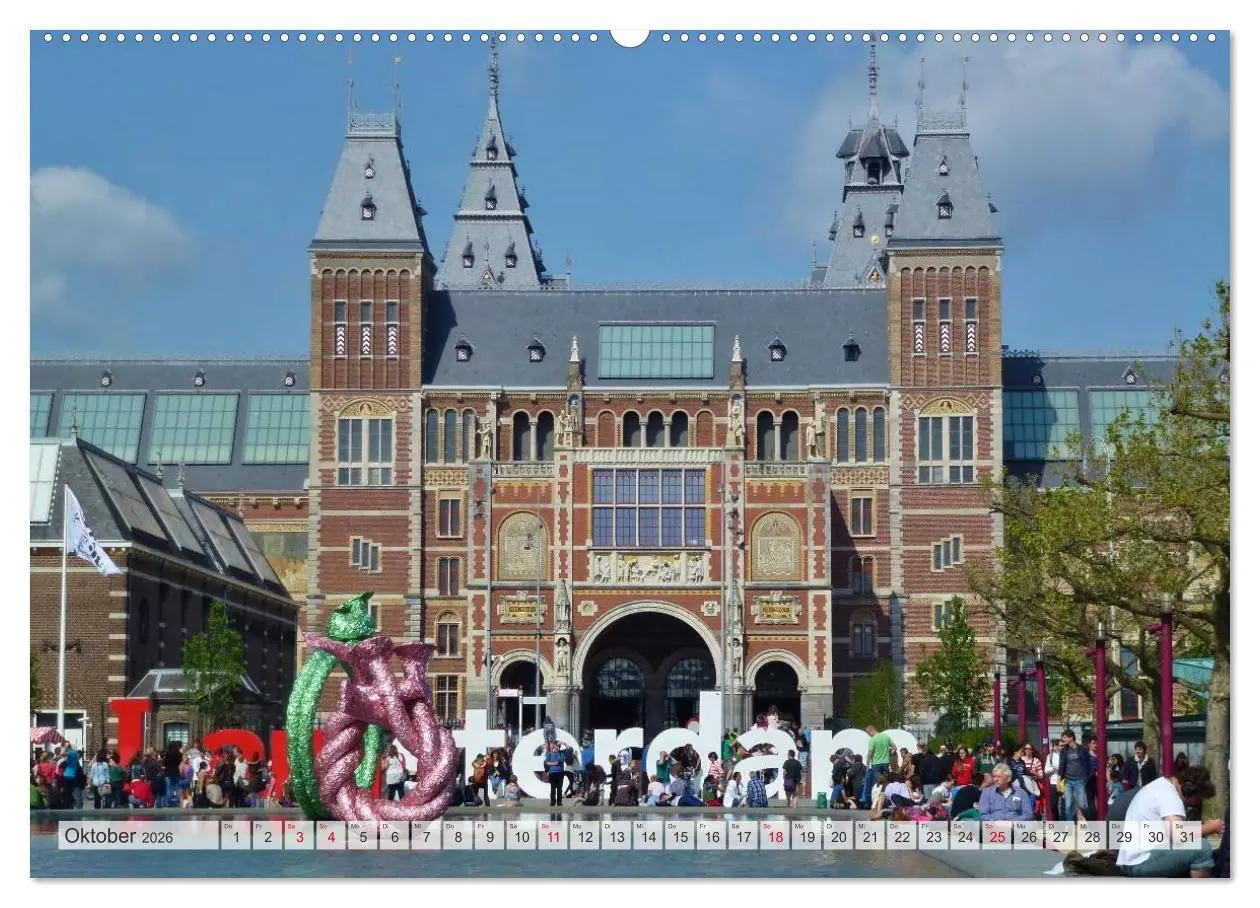 Bild: 9783516195767 | Amsterdam (Wandkalender 2026 DIN A2 quer), CALVENDO Monatskalender