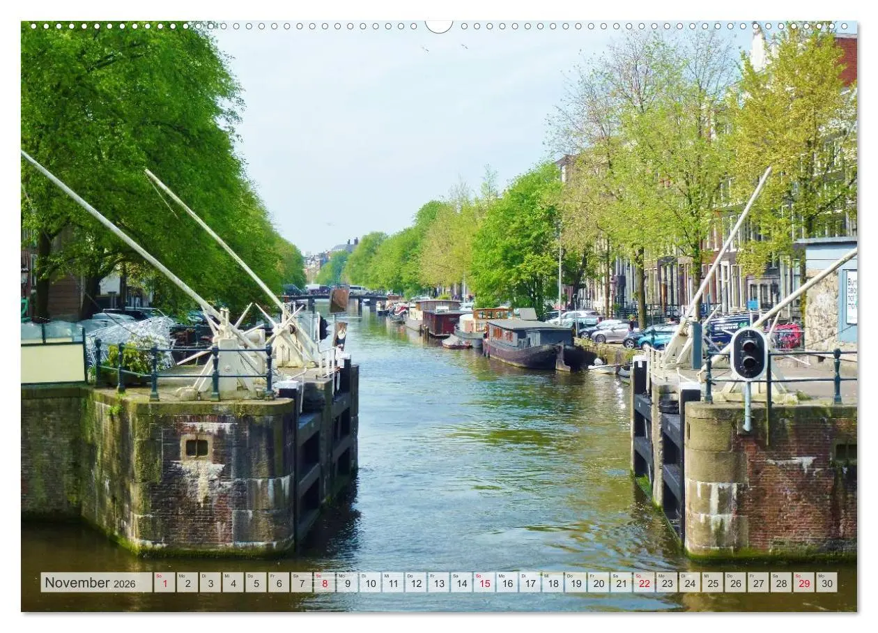 Bild: 9783516195767 | Amsterdam (Wandkalender 2026 DIN A2 quer), CALVENDO Monatskalender
