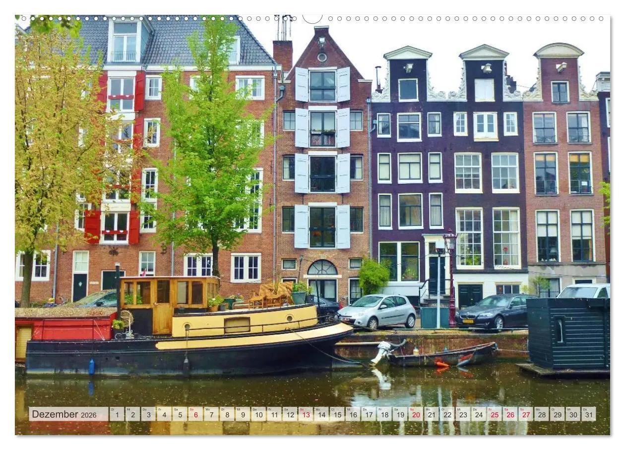 Bild: 9783516195767 | Amsterdam (Wandkalender 2026 DIN A2 quer), CALVENDO Monatskalender