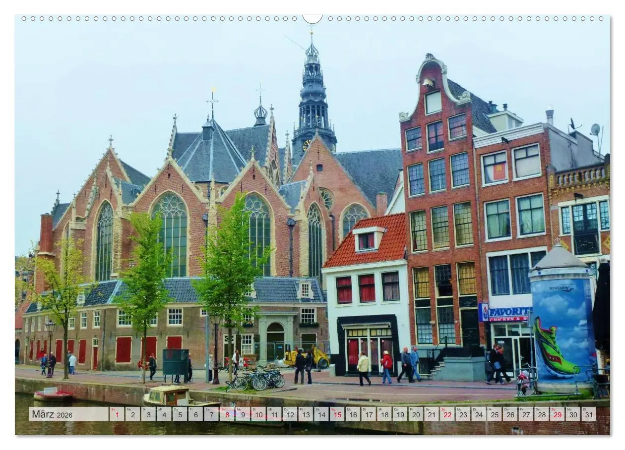 Bild: 9783516195767 | Amsterdam (Wandkalender 2026 DIN A2 quer), CALVENDO Monatskalender