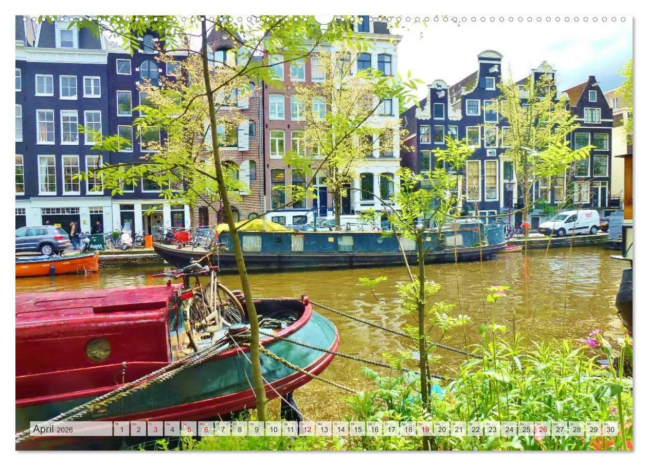 Bild: 9783516195767 | Amsterdam (Wandkalender 2026 DIN A2 quer), CALVENDO Monatskalender