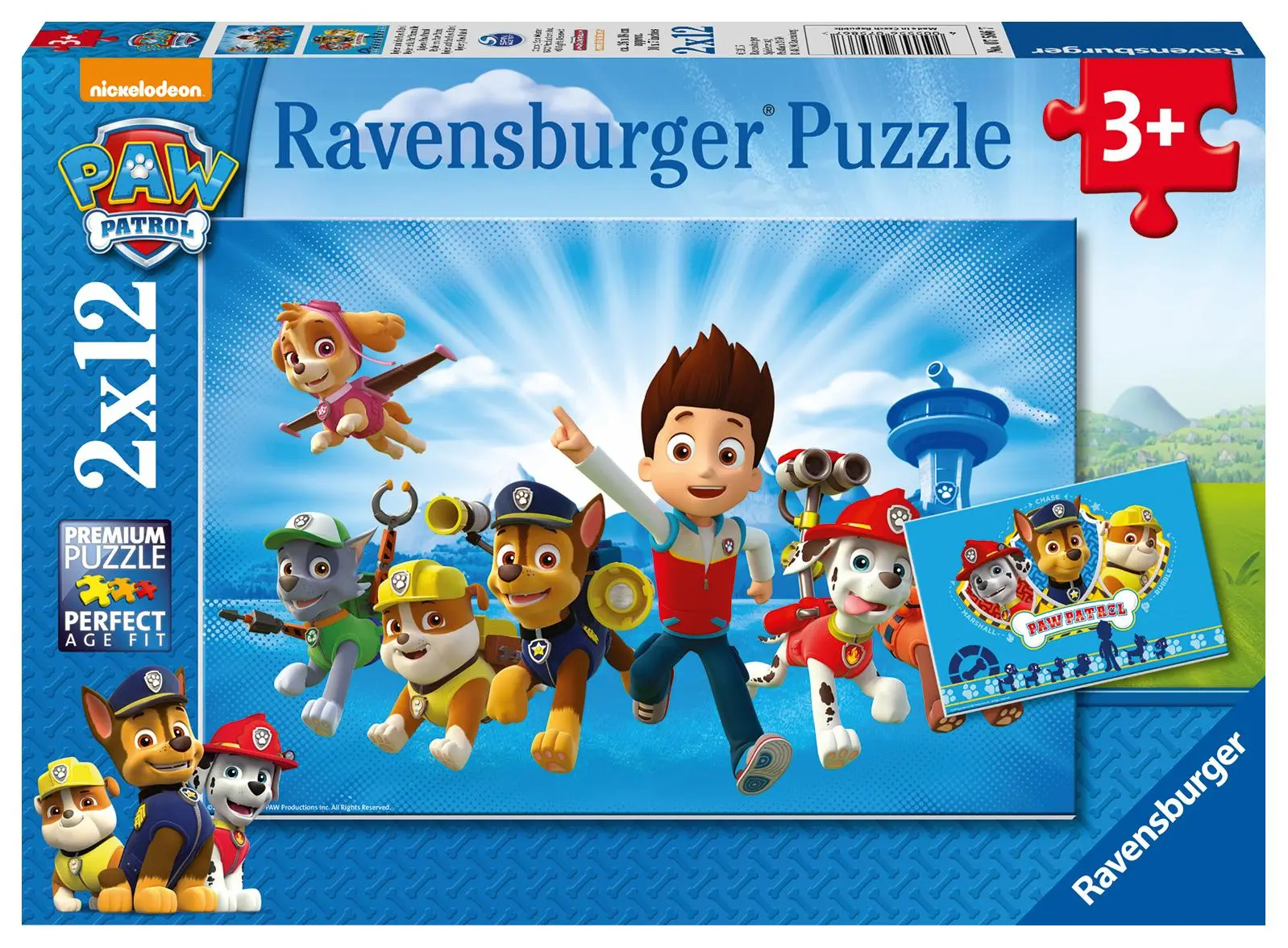 Cover: 4005556075867 | Ryder und die Paw Patrol. Puzzle 2 x 12 Teile | Spiel | 07586 | 2015