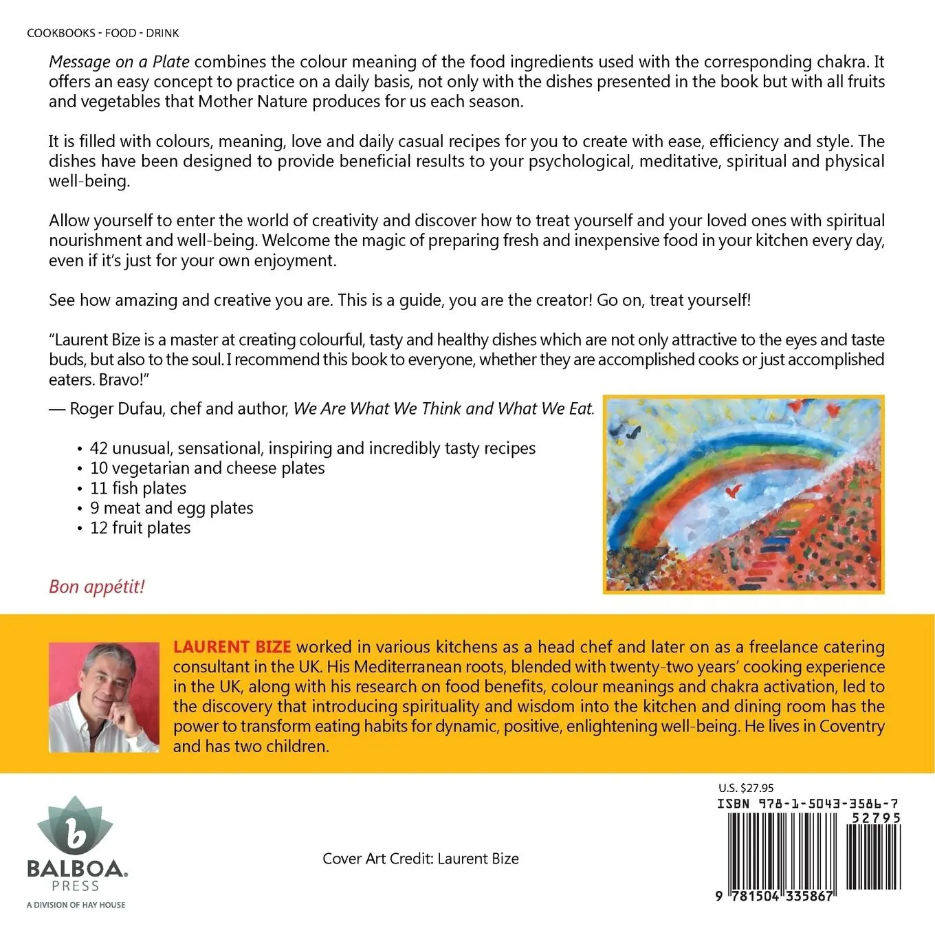 Rückseite: 9781504335867 | Message on a Plate | Laurent Bize | Taschenbuch | Englisch | 2015