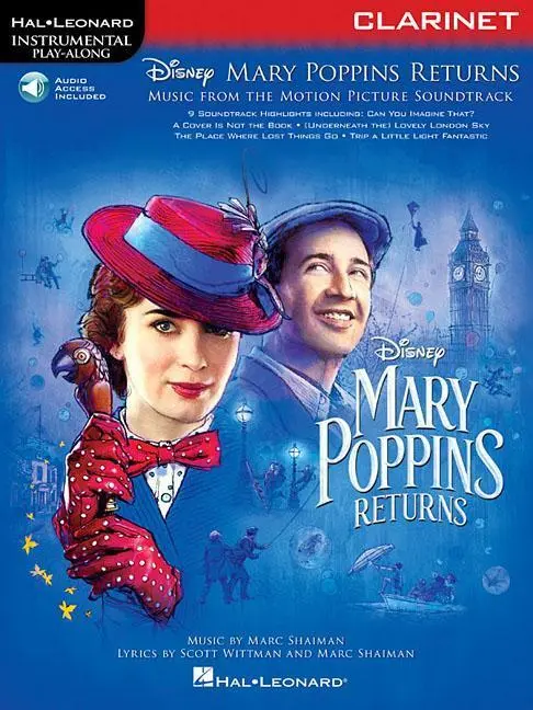 Cover: 9781540045867 | Mary Poppins Returns for Clarinet | Instrumental Play-Along Series