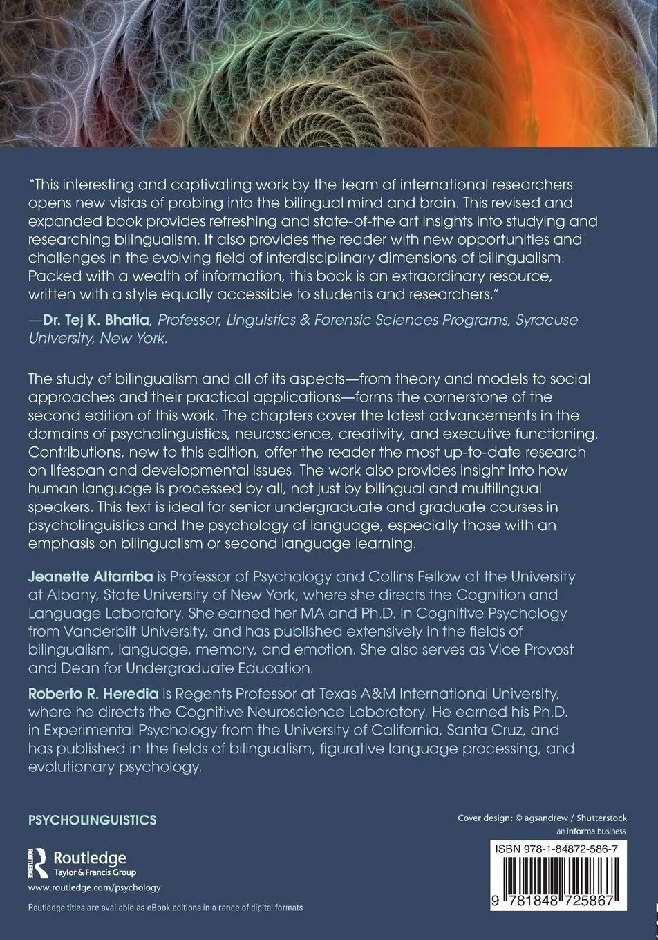 Rückseite: 9781848725867 | An Introduction to Bilingualism | Principles and Processes | Buch