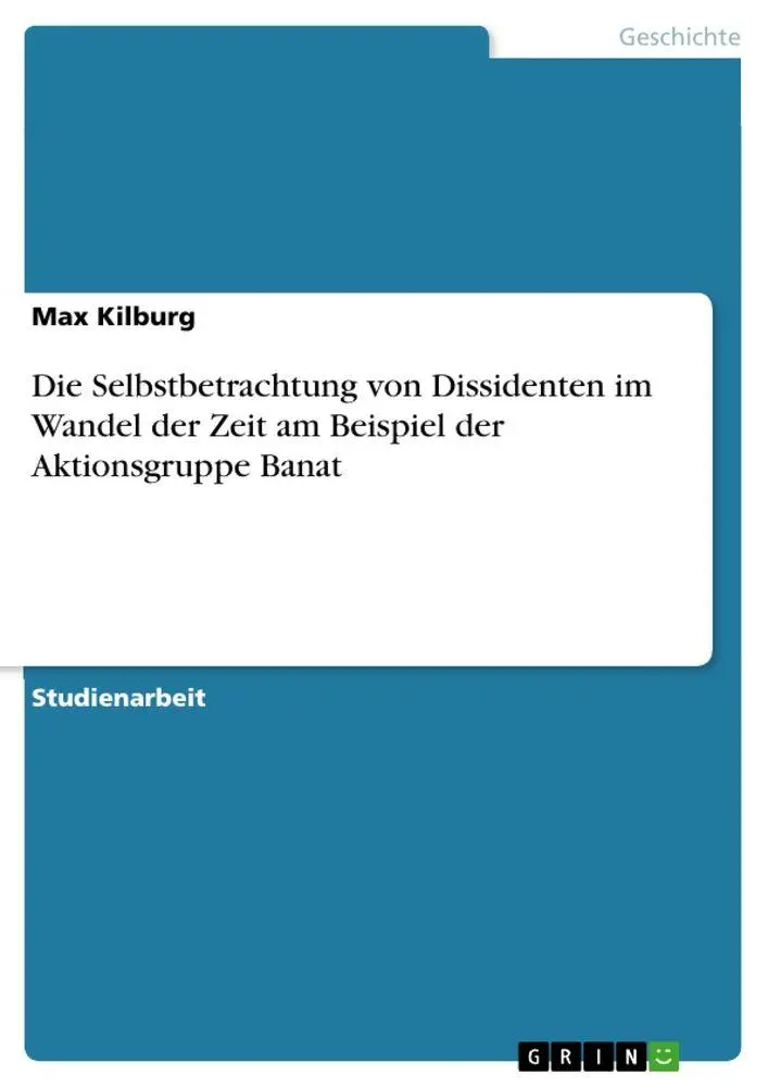 Cover: 9783389165867 | Die Selbstbetrachtung von Dissidenten im Wandel der Zeit am...