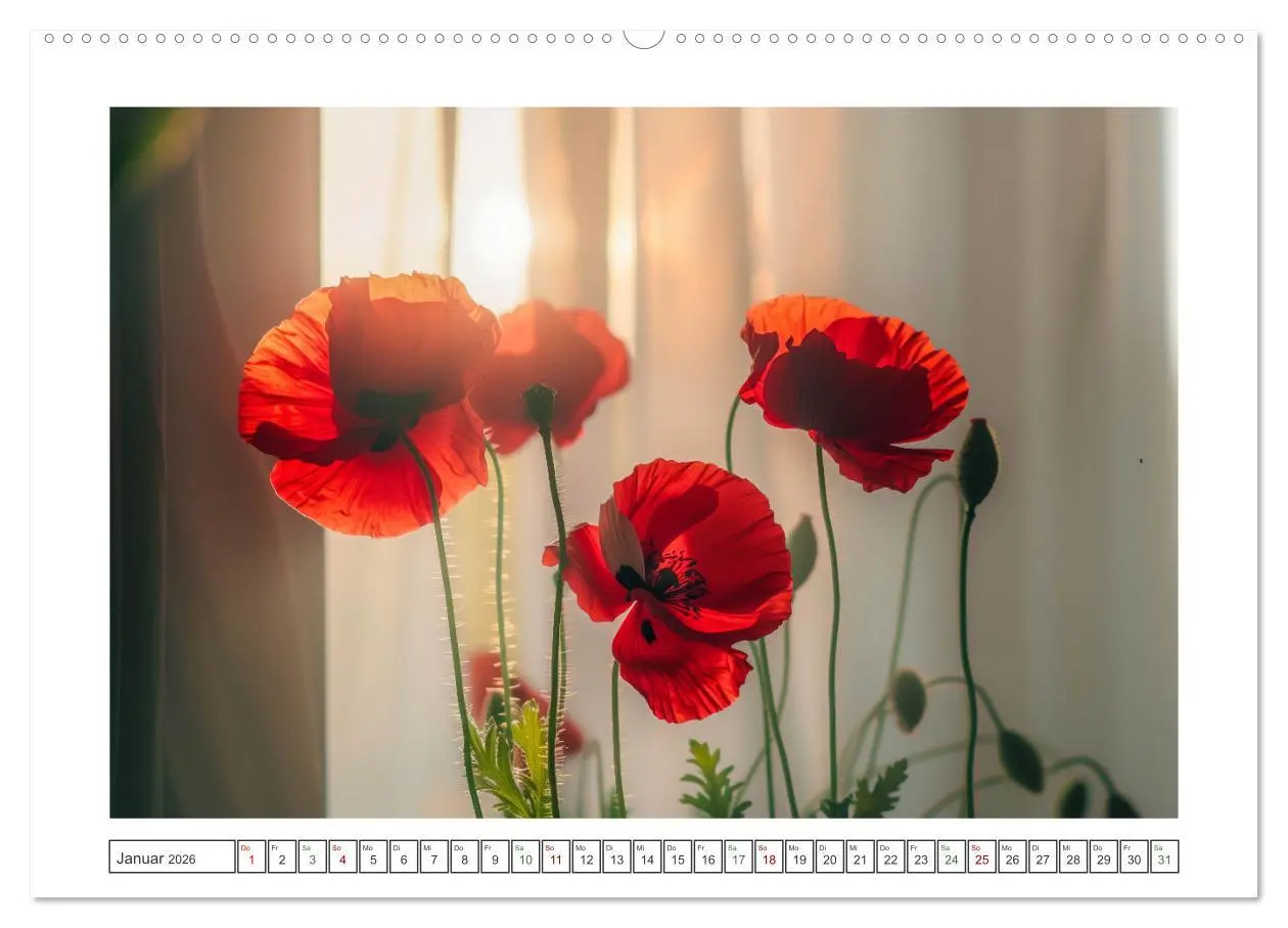 Bild: 9783457305867 | Mohnträume im Licht (Wandkalender 2026 DIN A2 quer), CALVENDO...