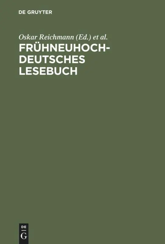 Cover: 9783484105867 | Frühneuhochdeutsches Lesebuch | Klaus-Peter Wegera (u. a.) | Buch