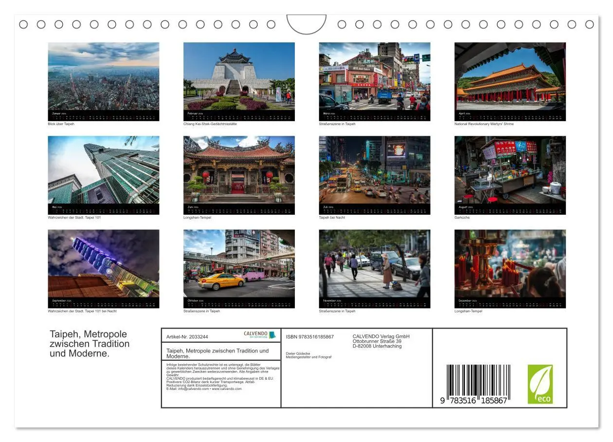 Bild: 9783516185867 | Taipeh, Metropole zwischen Tradition und Moderne. (Wandkalender...