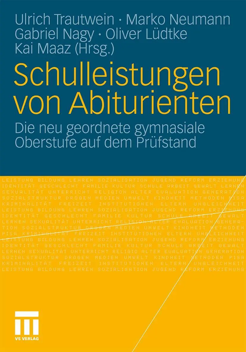 Cover: 9783531175867 | Schulleistungen von Abiturienten | Ulrich Trautwein (u. a.) | Buch