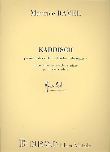 Cover: 9790044075867 | Kaddisch | Transcription par Lucien Garban | Maurice Ravel | Buch