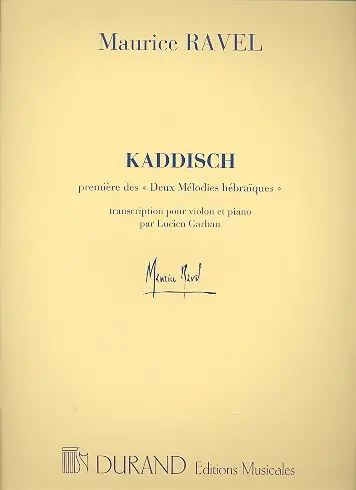 Cover: 9790044075867 | Kaddisch | Transcription par Lucien Garban | Maurice Ravel | Buch
