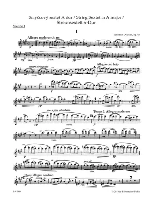 Bild: 9790260105867 | Streichsextett A-Dur op. 48 / Smycový sextet A dur op. 48, Stimmen