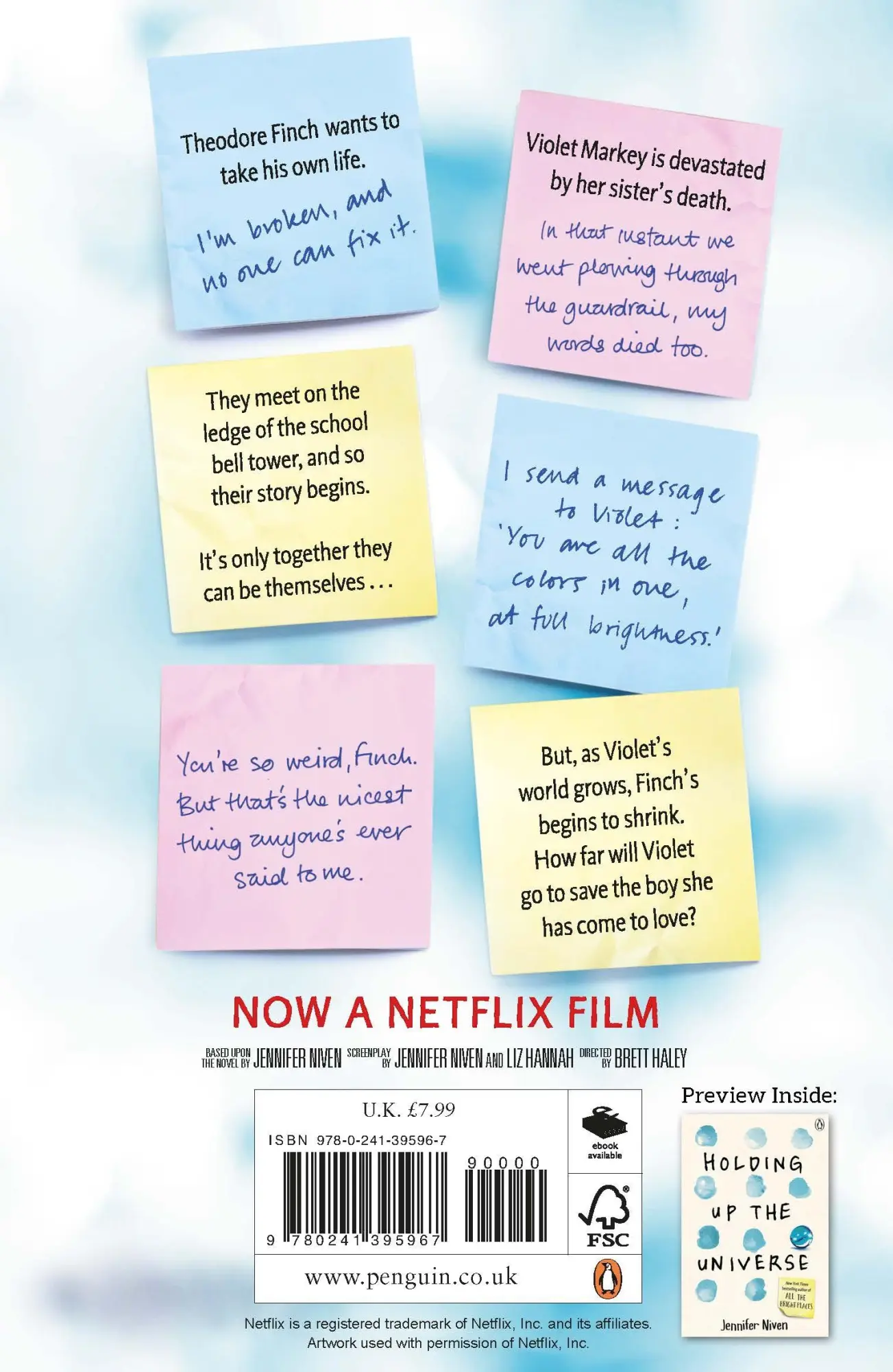 Rückseite: 9780241395967 | All the Bright Places | Film Tie-In | Jennifer Niven | Taschenbuch