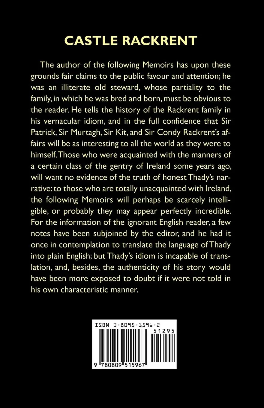 Rückseite: 9780809515967 | Castle Rackrent | Maria Edgeworth | Taschenbuch | Englisch | 2025
