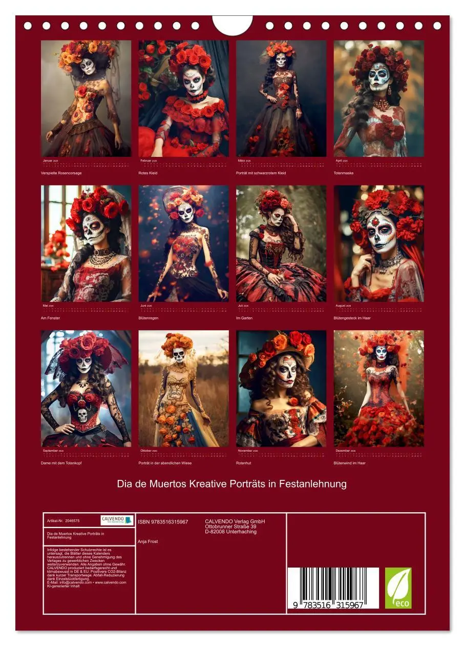 Bild: 9783516315967 | Dia de Muertos Kreative Porträts in Festanlehnung (Wandkalender...