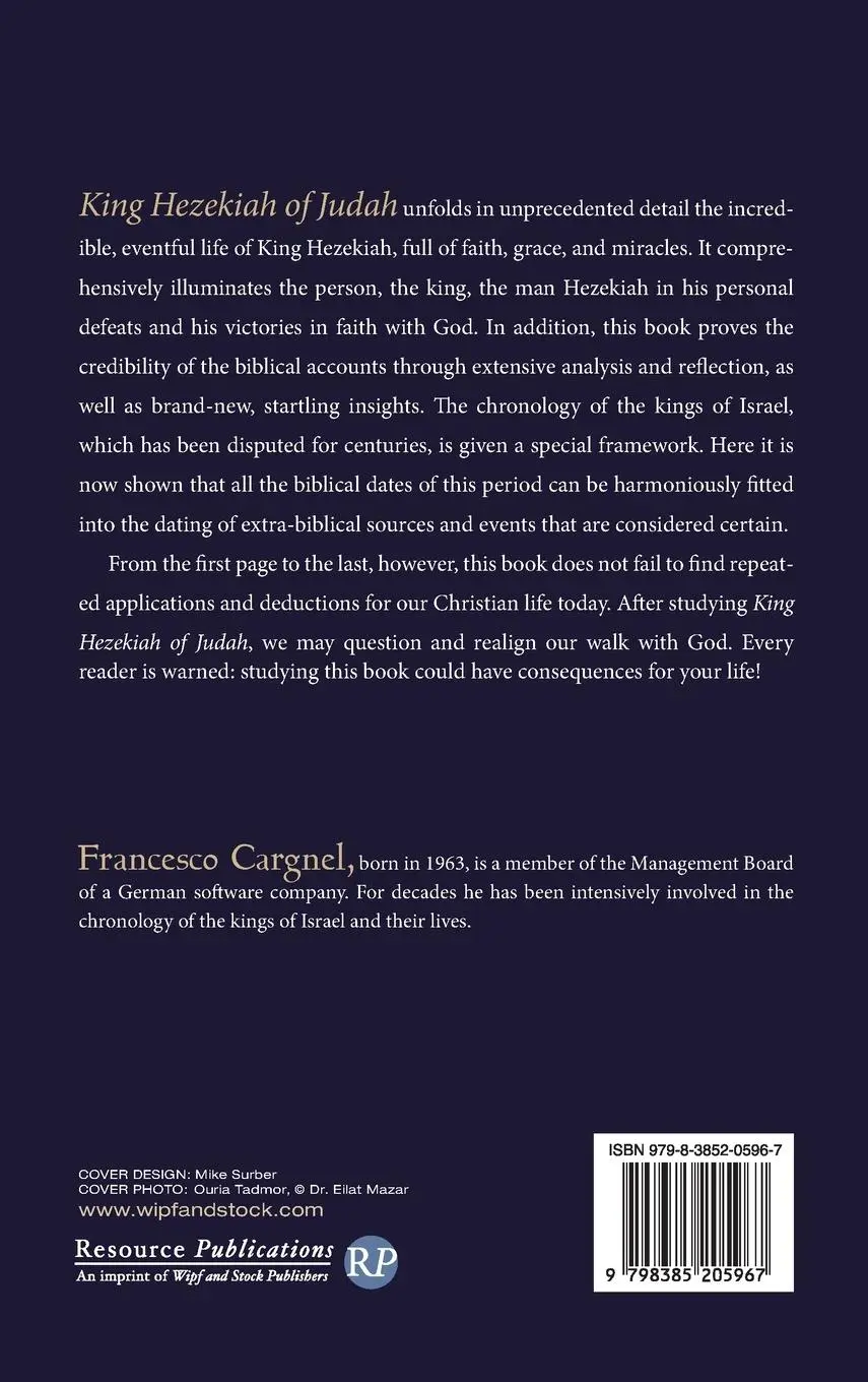 Rückseite: 9798385205967 | King Hezekiah of Judah | Francesco Cargnel | Buch | Englisch | 2024