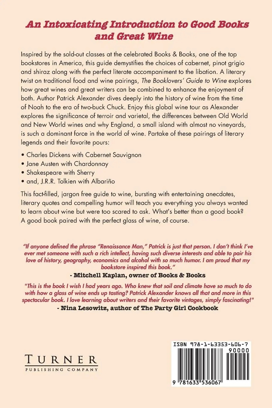 Rückseite: 9781633536067 | The Booklovers' Guide To Wine | Patrick Alexander | Taschenbuch | 2017