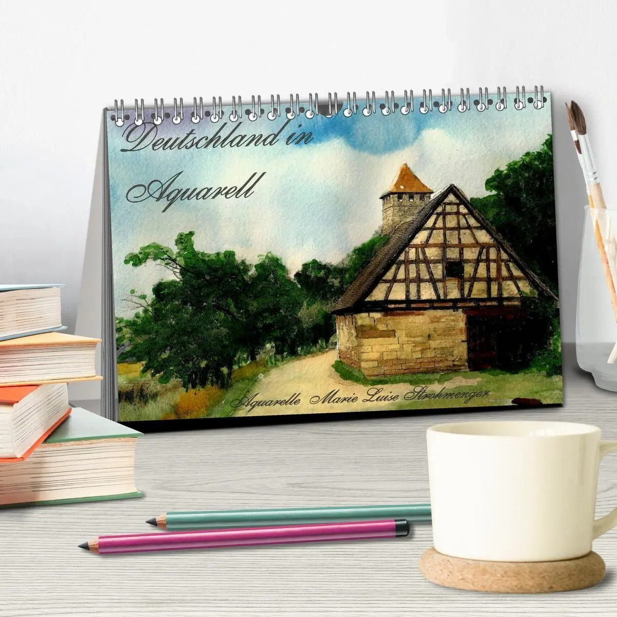 Bild: 9783594116067 | Deutschland in Aquarell (Tischkalender 2027 DIN A5 quer), CALVENDO...