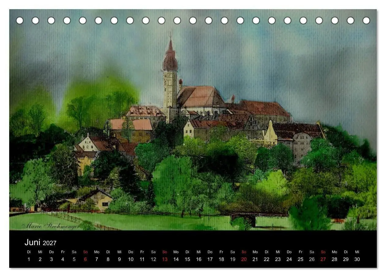 Bild: 9783594116067 | Deutschland in Aquarell (Tischkalender 2027 DIN A5 quer), CALVENDO...