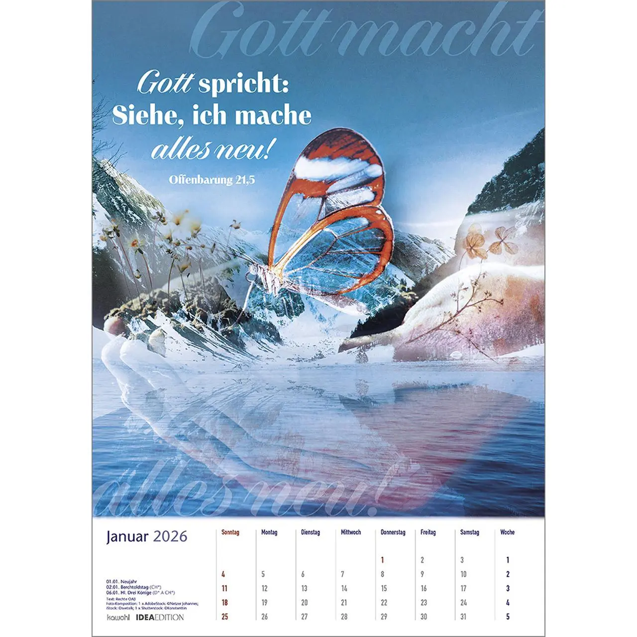 Bild: 9783754806067 | Auf seinem Weg 2026 | Foto-Kompositionen und Bibelworte | Kalender