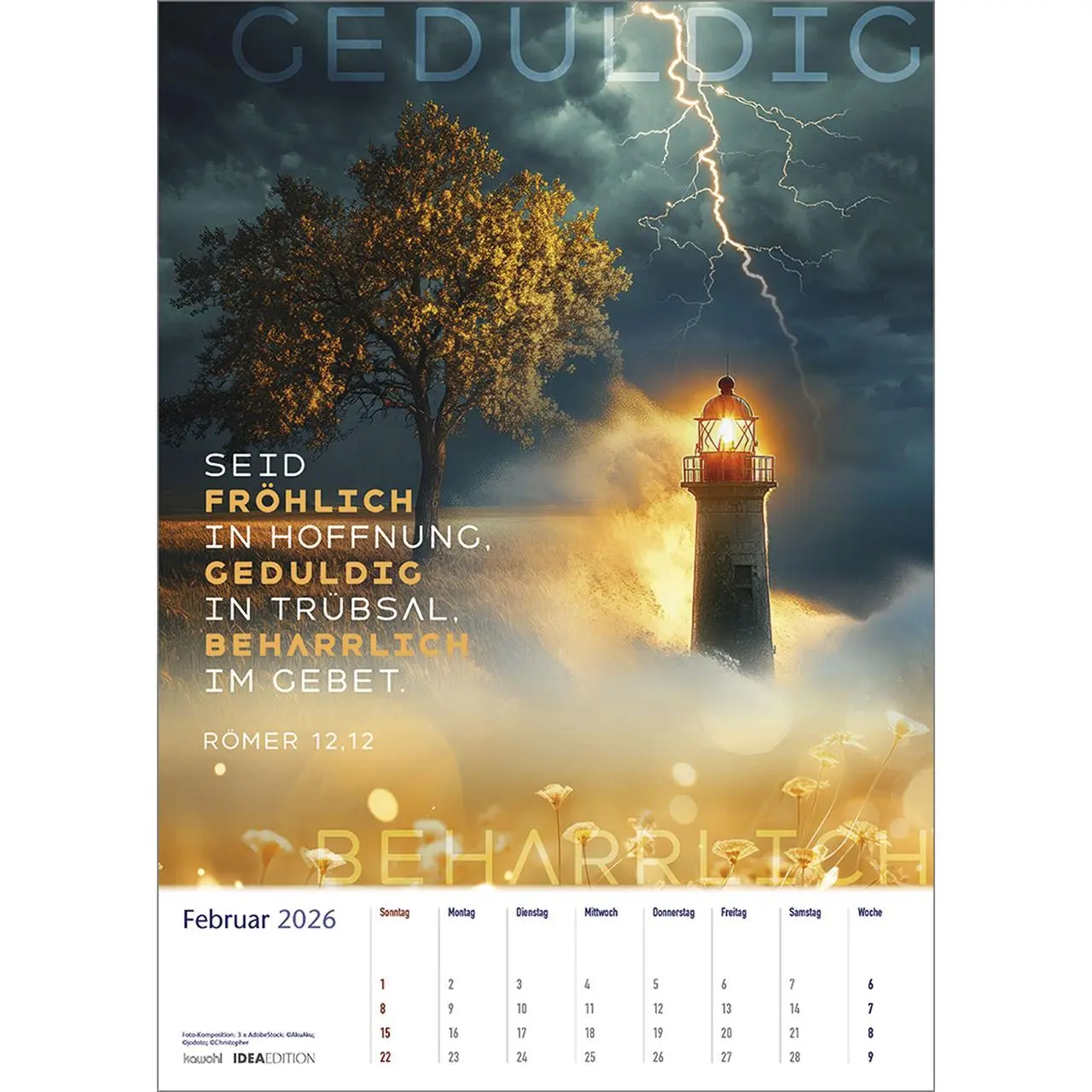 Bild: 9783754806067 | Auf seinem Weg 2026 | Foto-Kompositionen und Bibelworte | Kalender