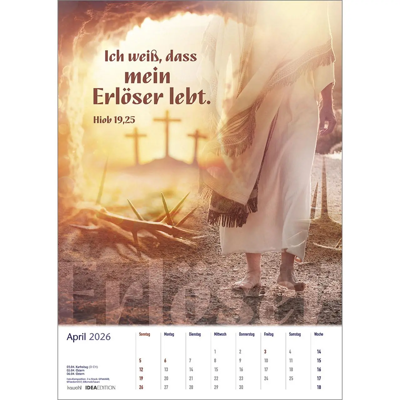 Bild: 9783754806067 | Auf seinem Weg 2026 | Foto-Kompositionen und Bibelworte | Kalender