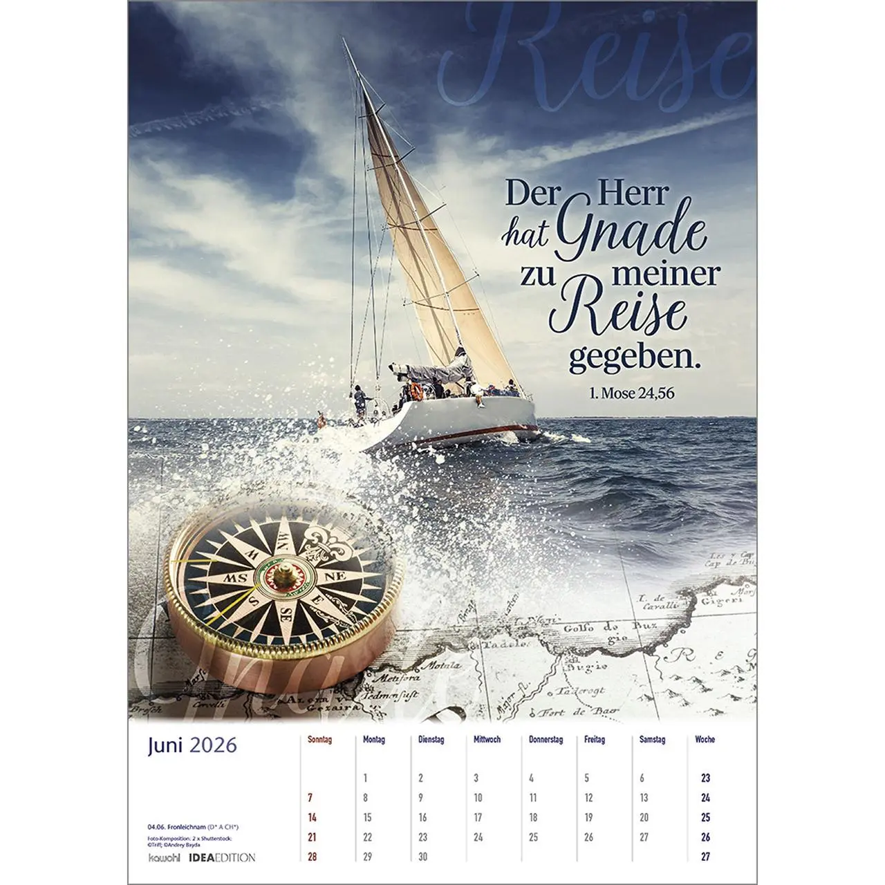 Bild: 9783754806067 | Auf seinem Weg 2026 | Foto-Kompositionen und Bibelworte | Kalender