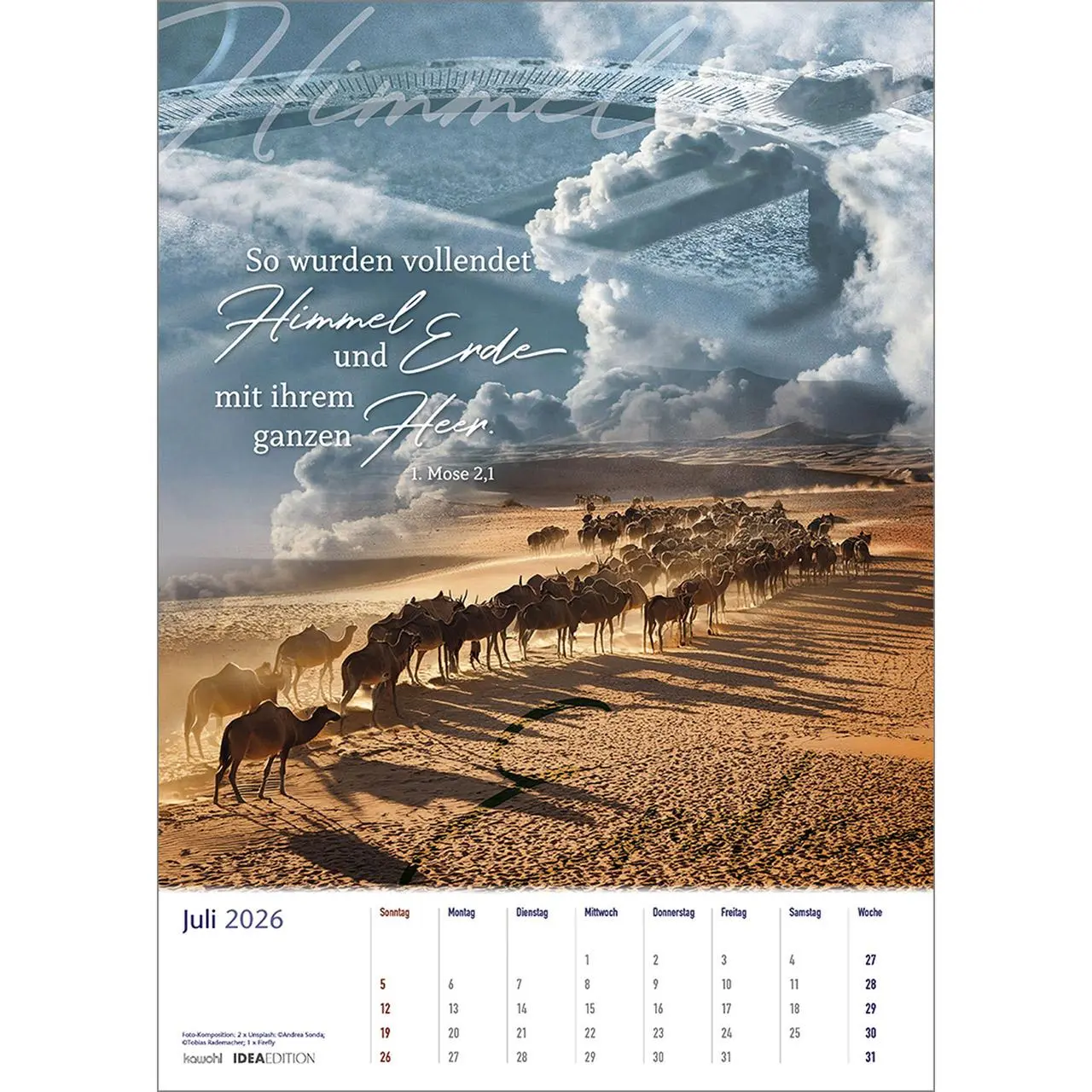 Bild: 9783754806067 | Auf seinem Weg 2026 | Foto-Kompositionen und Bibelworte | Kalender