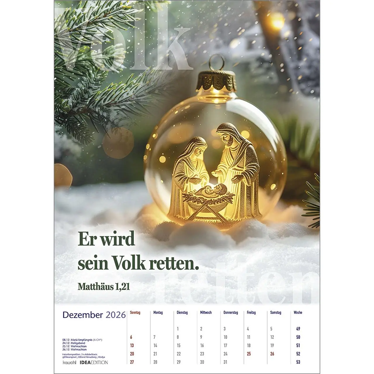 Bild: 9783754806067 | Auf seinem Weg 2026 | Foto-Kompositionen und Bibelworte | Kalender