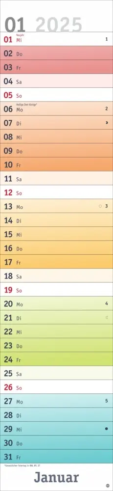 Bild: 9783756406067 | Bunte Wochen Langplaner XL 2025 | Kalender | Spiralbindung | Deutsch