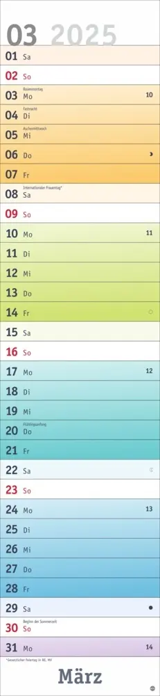 Bild: 9783756406067 | Bunte Wochen Langplaner XL 2025 | Kalender | Spiralbindung | Deutsch
