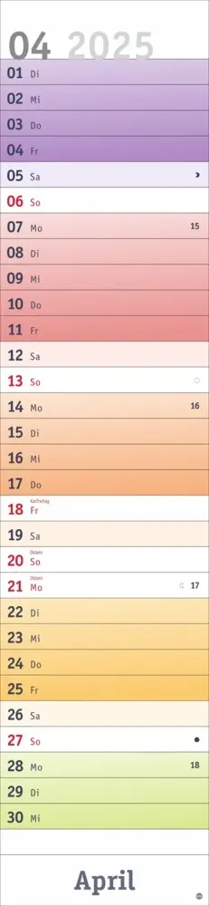Bild: 9783756406067 | Bunte Wochen Langplaner XL 2025 | Kalender | Spiralbindung | Deutsch