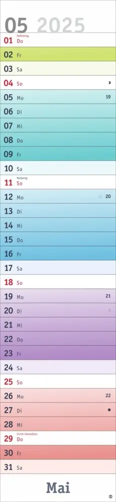 Bild: 9783756406067 | Bunte Wochen Langplaner XL 2025 | Kalender | Spiralbindung | Deutsch