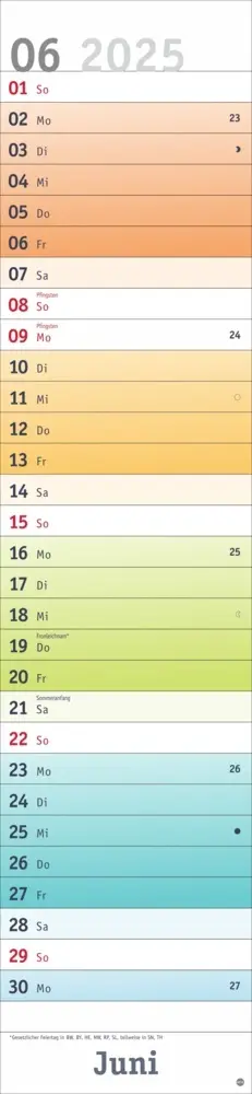 Bild: 9783756406067 | Bunte Wochen Langplaner XL 2025 | Kalender | Spiralbindung | Deutsch
