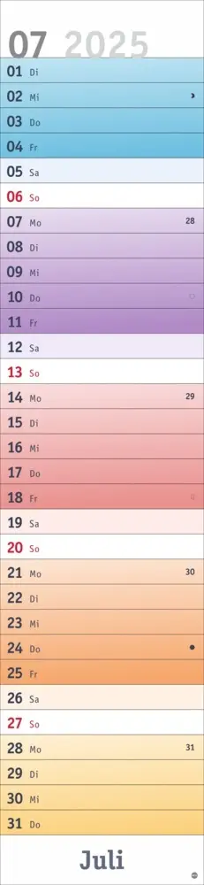 Bild: 9783756406067 | Bunte Wochen Langplaner XL 2025 | Kalender | Spiralbindung | Deutsch