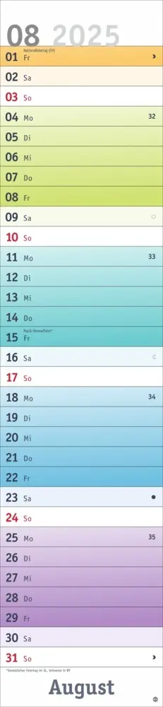 Bild: 9783756406067 | Bunte Wochen Langplaner XL 2025 | Kalender | Spiralbindung | Deutsch