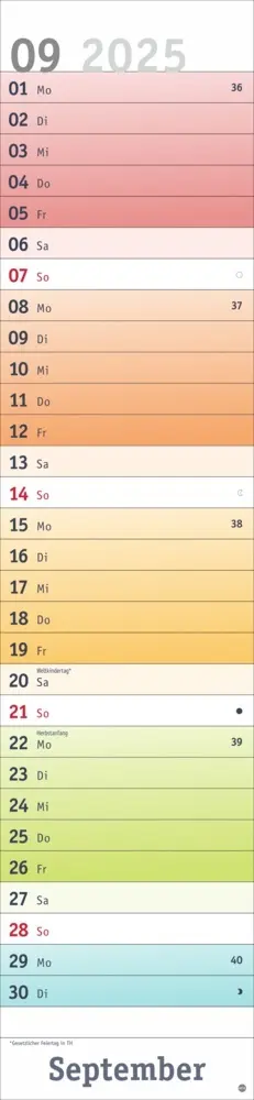 Bild: 9783756406067 | Bunte Wochen Langplaner XL 2025 | Kalender | Spiralbindung | Deutsch