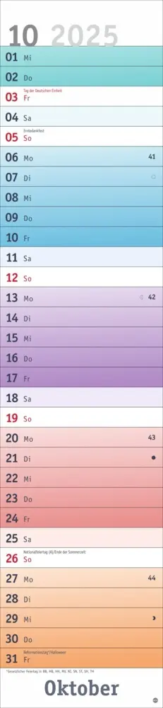 Bild: 9783756406067 | Bunte Wochen Langplaner XL 2025 | Kalender | Spiralbindung | Deutsch
