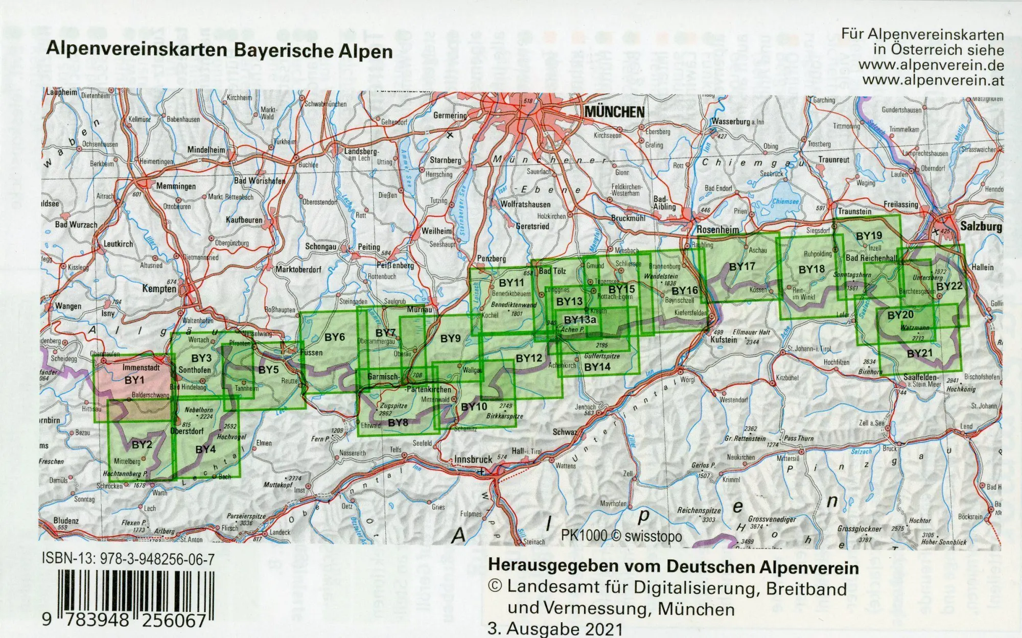 Bild: 9783948256067 | Allgäuer Voralpen West, Nagelfluhkette, Hörnergruppe 1:25 000 | 2021