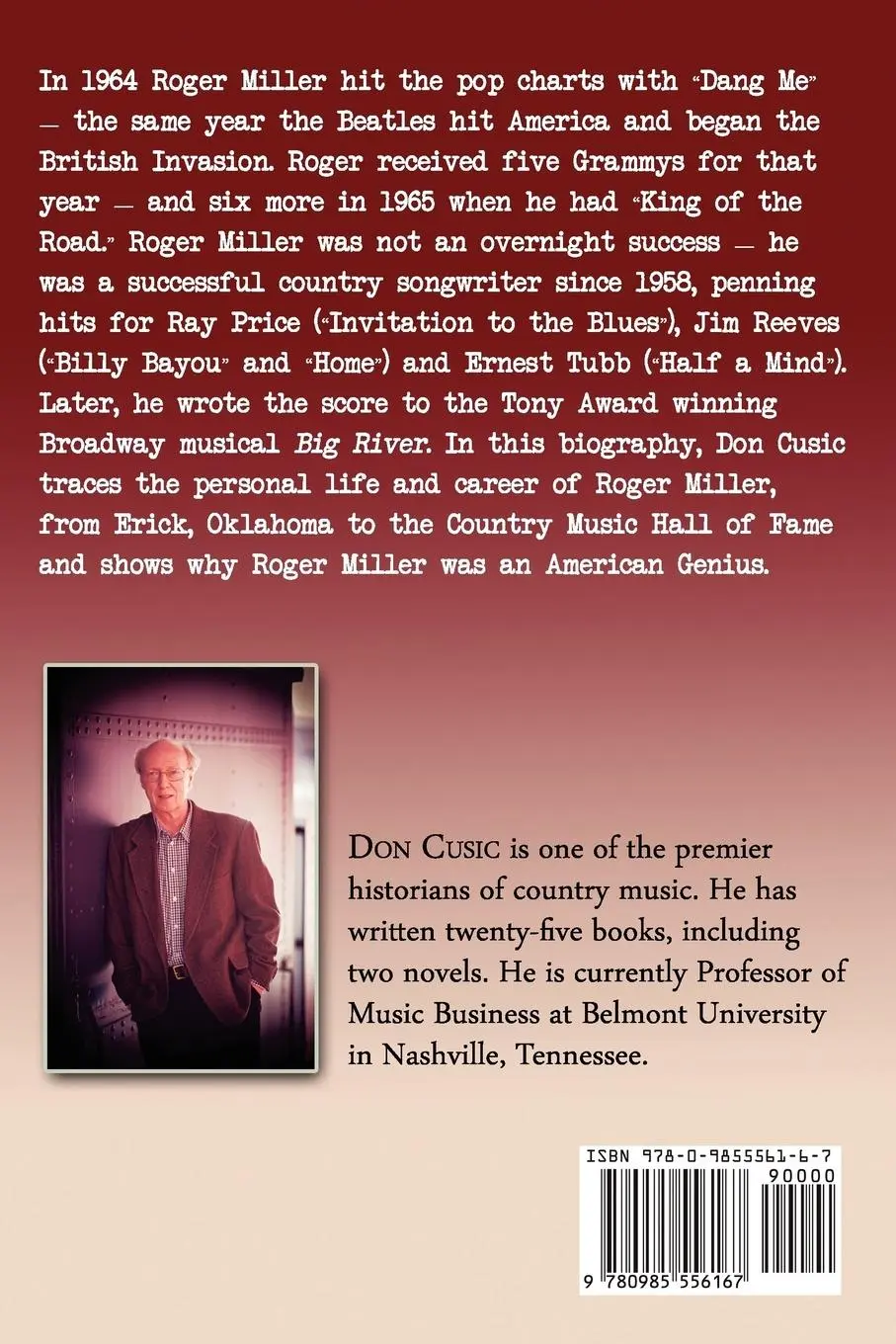 Rückseite: 9780985556167 | Roger Miller: Dang Him! | Don Cusic | Taschenbuch | Englisch | 2012